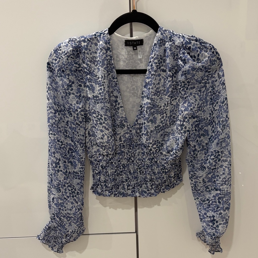 1 State Long Sleeve Floral Top